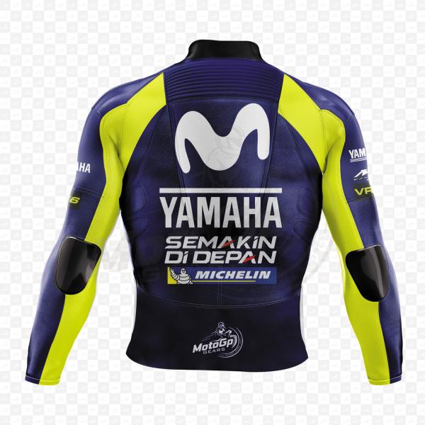 Veste en Cuir Yamaha Valentino Rossi 2018 Race Blue