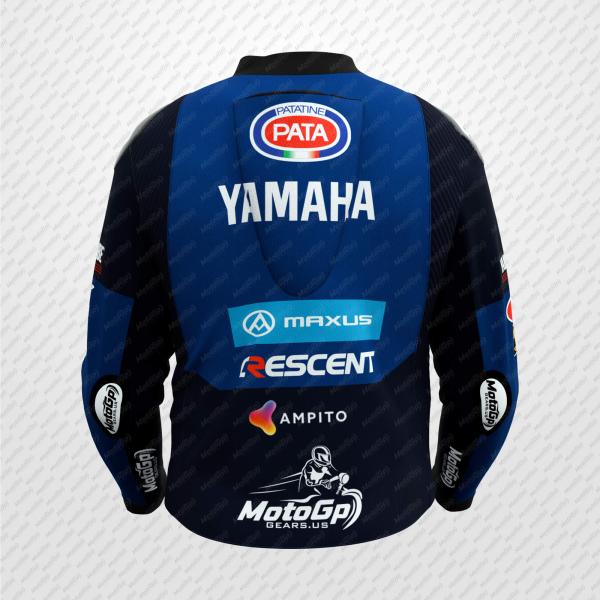 Veste en Cuir Jonathan Rea Yamaha SBK 2025 – Sur Mesure