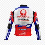 Veste en Cuir Bovin Jorge Martin Ducati Biker Blanche – Édition 2022