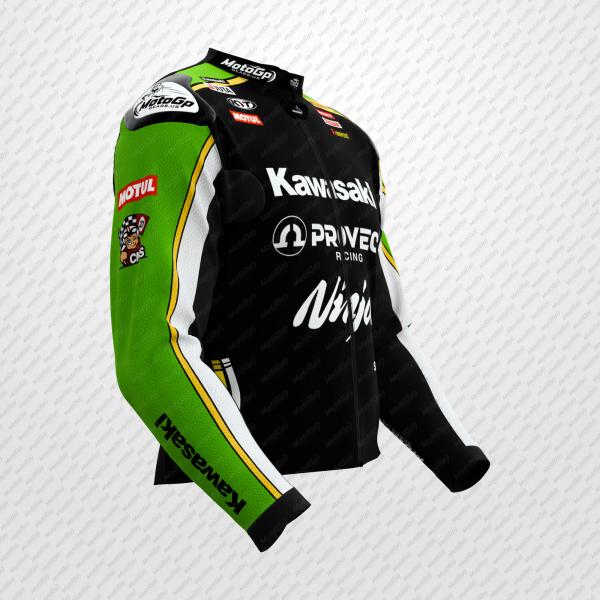 Chaqueta de Cuero Alex Lowes Kawasaki Ninja Racing Negra – Pro Rider Edition