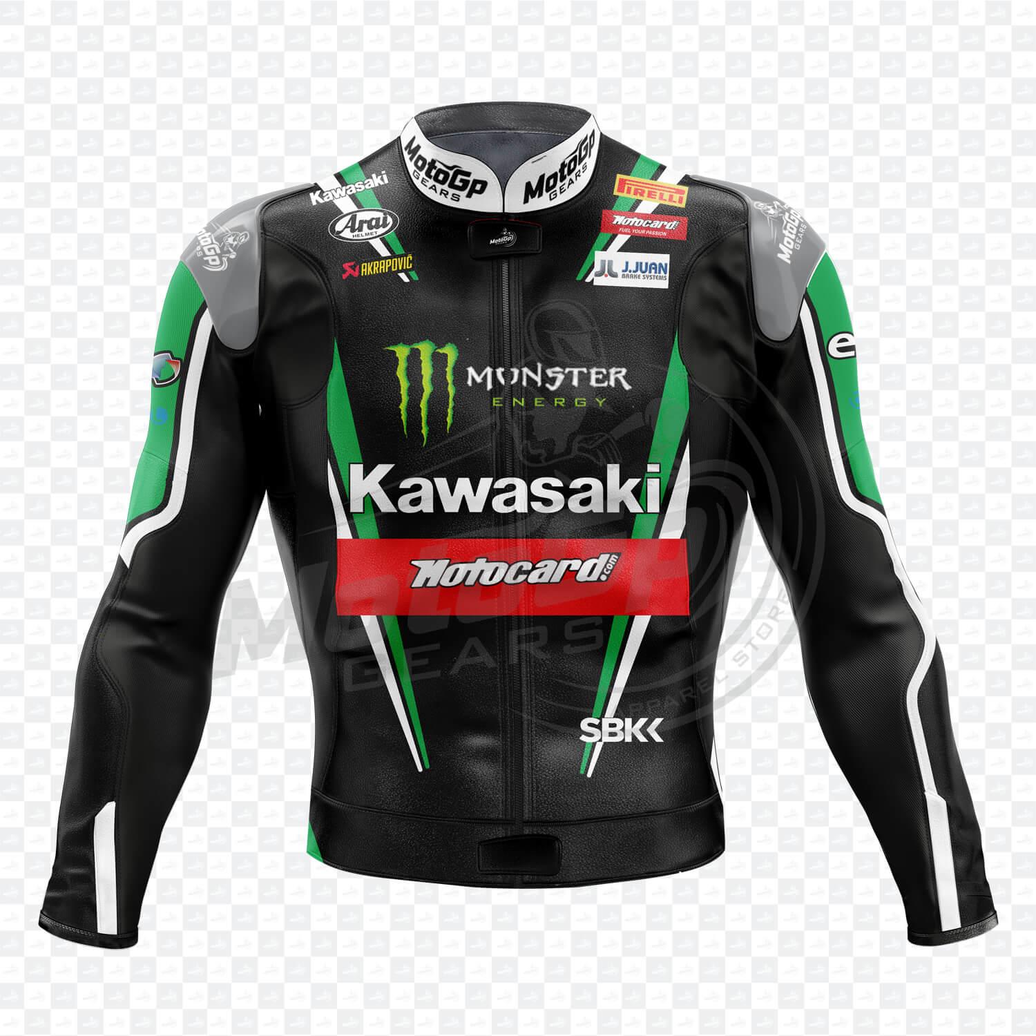 Kawasaki Jonathan Rea 2016 Motorrad WSBK Lederjacke