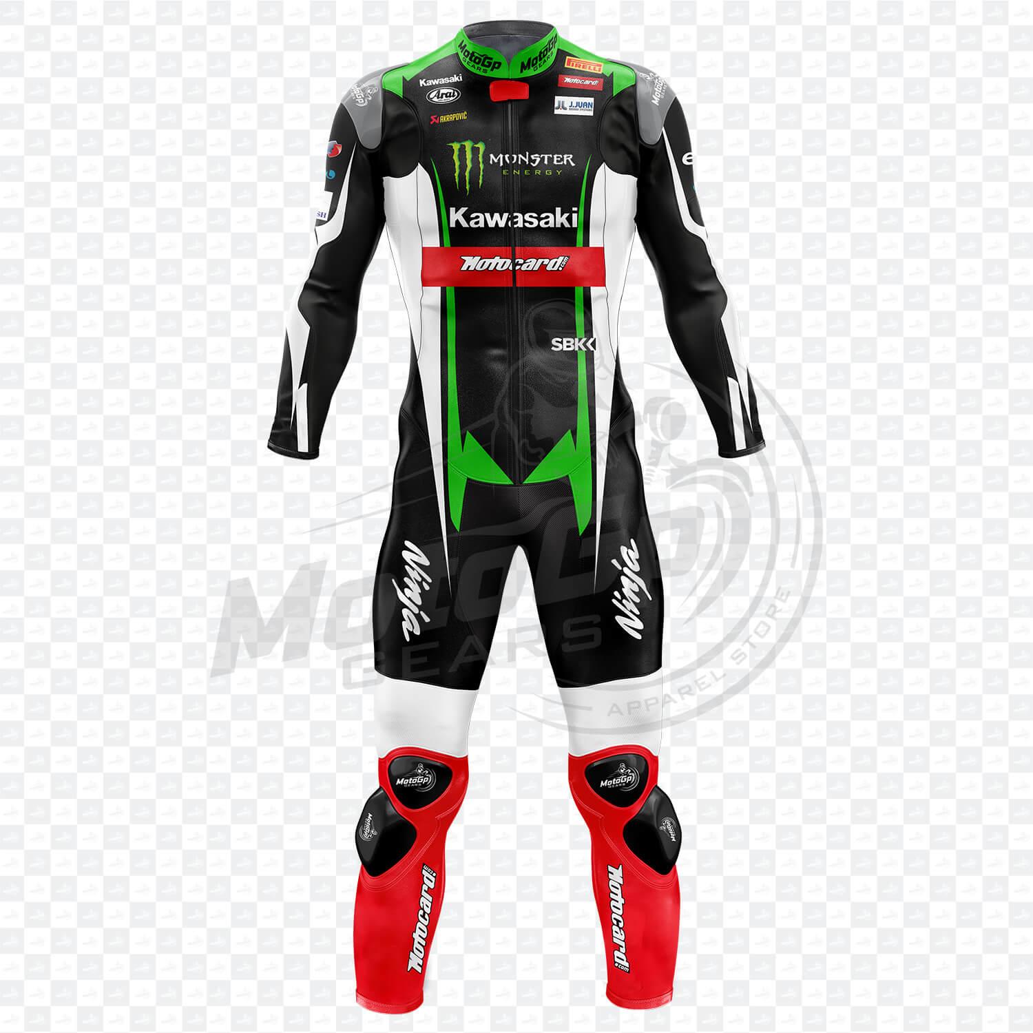 Kawasaki Jonathan Rea 2017 Echtes Leder Rennanzug
