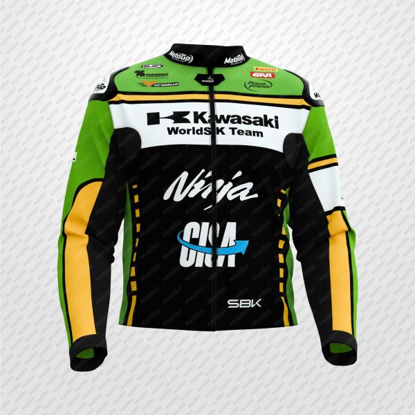 Giacca da Corsa in Pelle Garrett Gerloff Kawasaki – SBK 2025 Edition