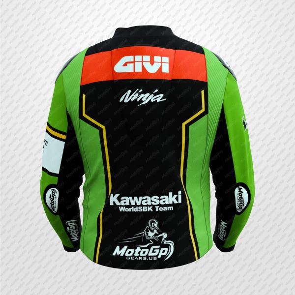 Chaqueta de Cuero Garrett Gerloff Kawasaki – SBK 2025 Edition