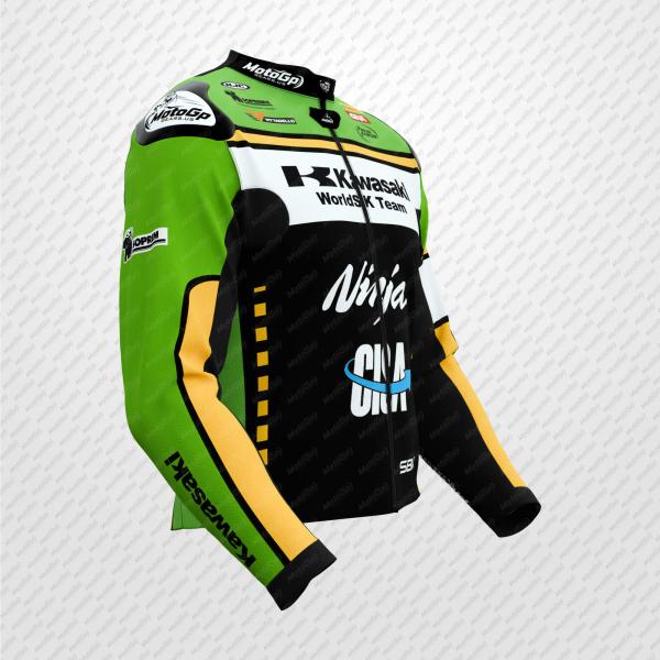 Chaqueta de Cuero Garrett Gerloff Kawasaki – SBK 2025 Edition