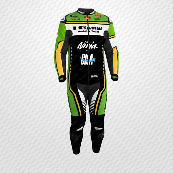 Garrett Gerloff Kawasaki Leather Racing Suit – SBK 2025 Edition