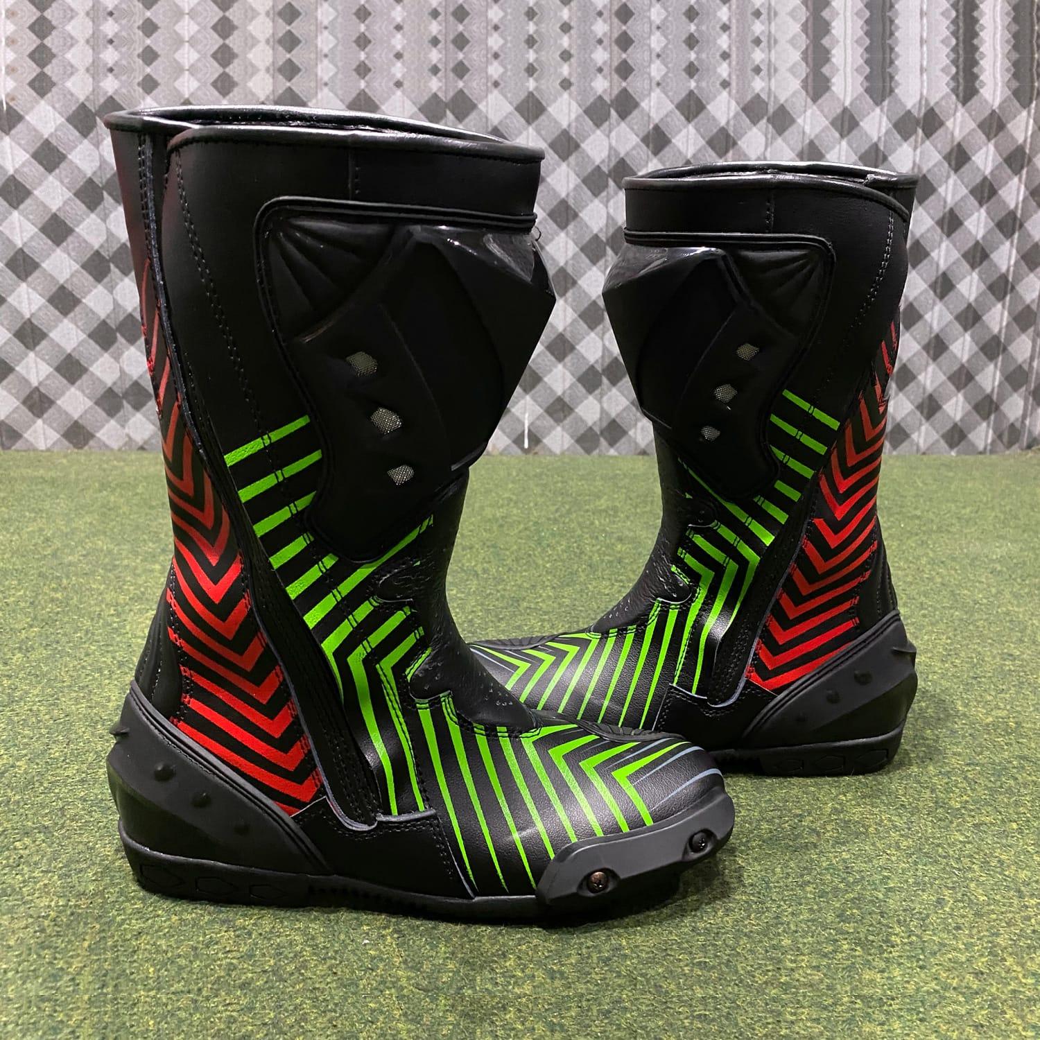Kawasaki Motorbike Racing Boots for Sale