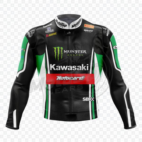 Kawasaki Tom Sykes 2015 MotoGP Lederjacke
