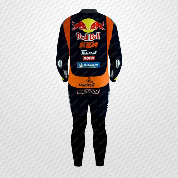 Combinaison en Cuir Maverick Viñales KTM Red Bull 2025 – Édition Premium Certifiée CE