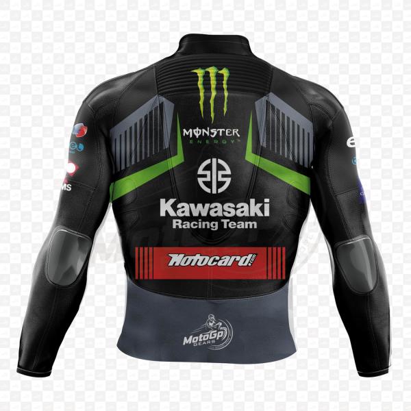 Kawasaki Tom Sykes 2018 Wsbk Leather Motorcycle Race Jacket