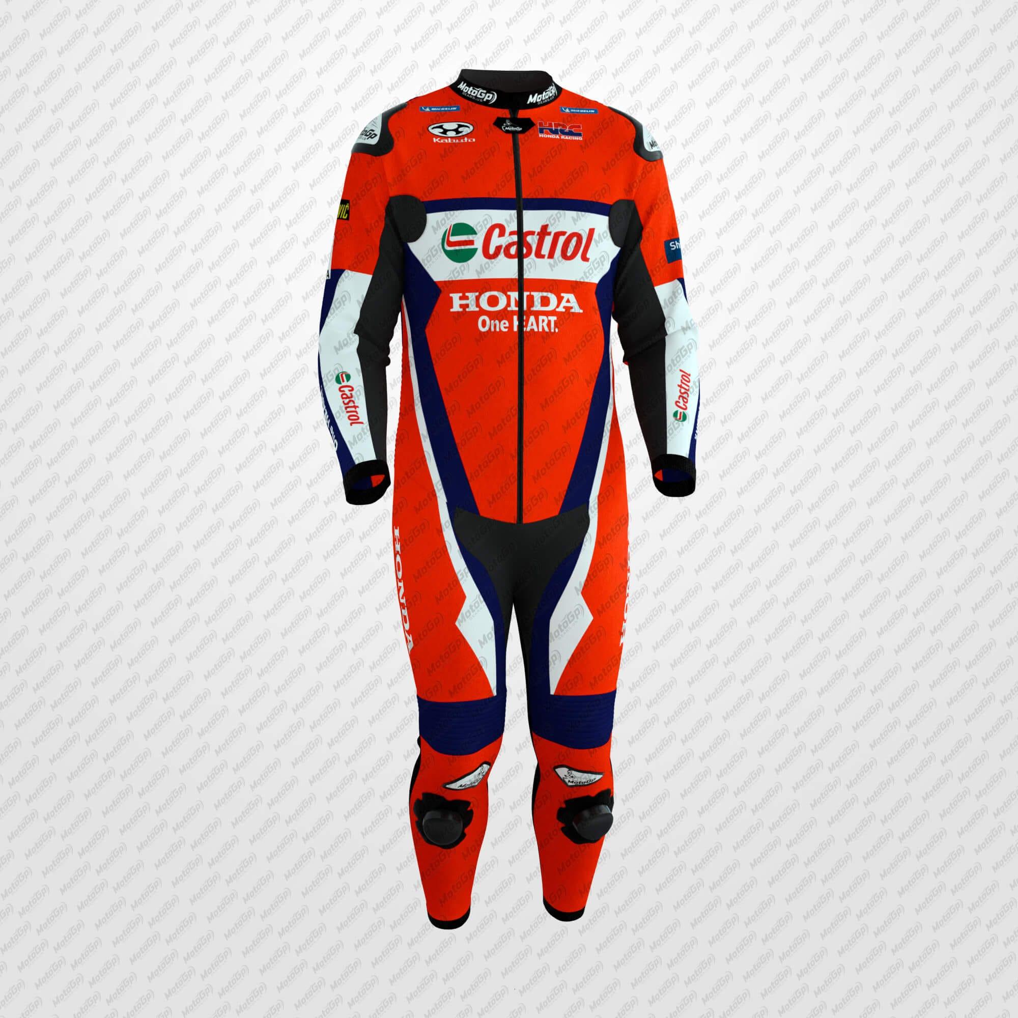 Combinaison en Cuir Luca Marini Honda HRC 2025 MotoGP