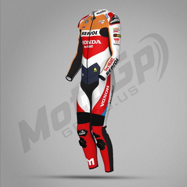 Combinaison de Course Luca Marini Honda Repsol 2024 – Cuir MotoGP