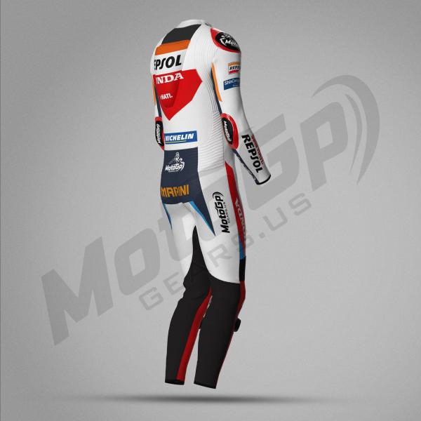 Combinaison de Course Luca Marini Honda Repsol 2024 – Cuir MotoGP