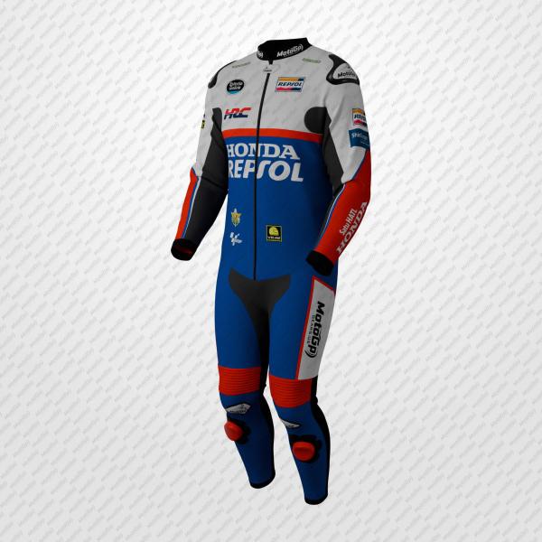 Combinaison de Course Luca Marini Honda Repsol – Cuir Véritable Haut de Gamme
