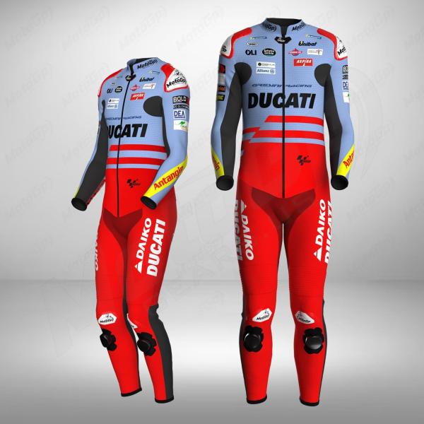 Combinaison Moto Marc Marquez Ducati MotoGP 2024 – Protection CE