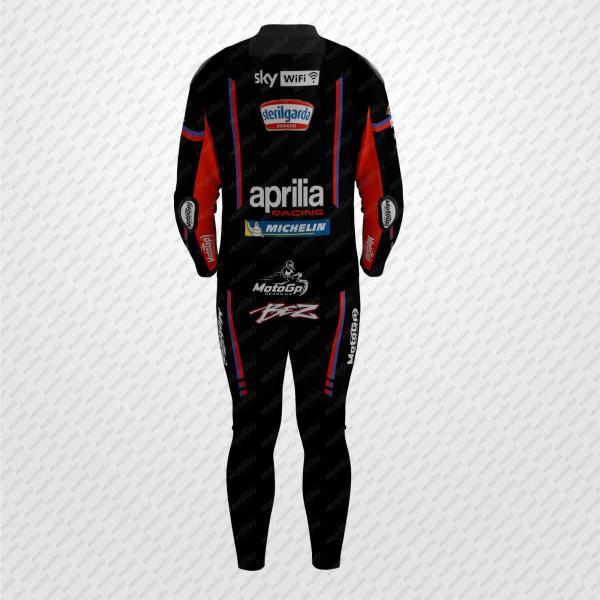Combinaison de Course Marco Bezzecchi Aprilia MotoGP 2025 – Cuir Premium Certifié CE