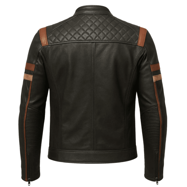 Men’s Black Café Racer Leather Jacket