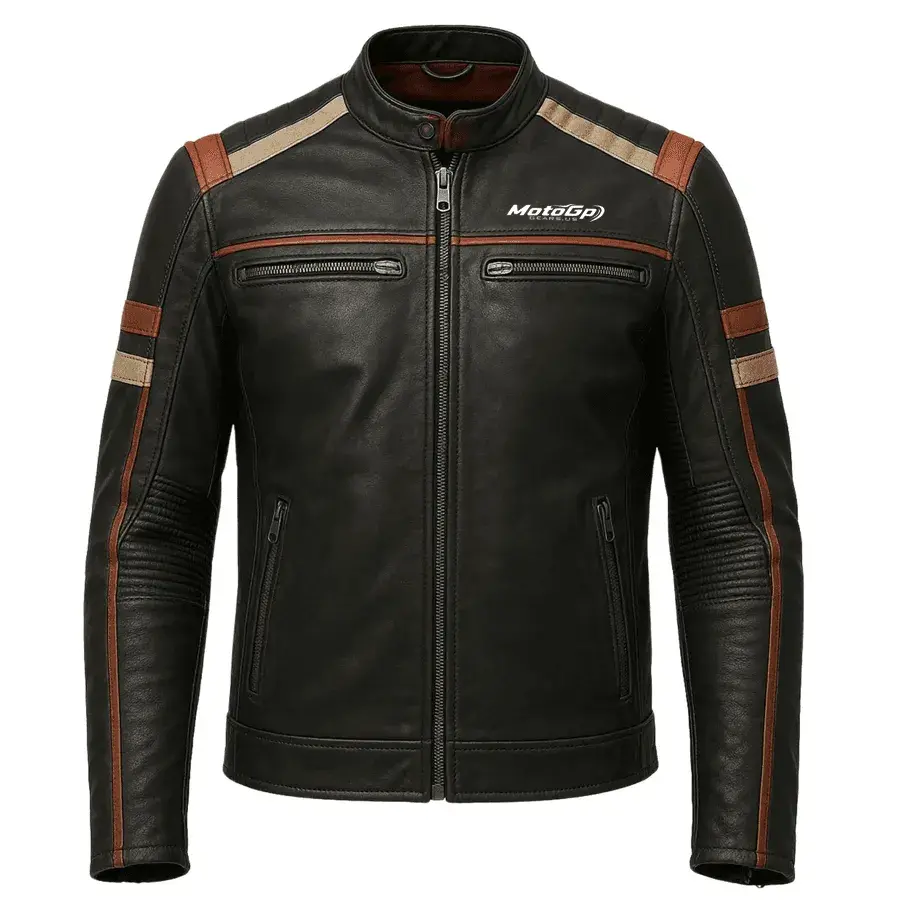 Men’s Black Café Racer Leather Jacket
