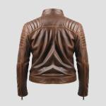 Men’s Distressed Brown Leather Jacket