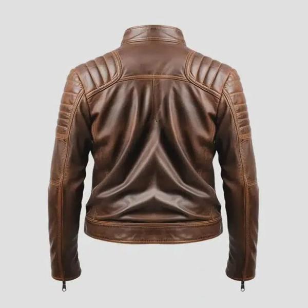 Men’s Distressed Brown Leather Jacket