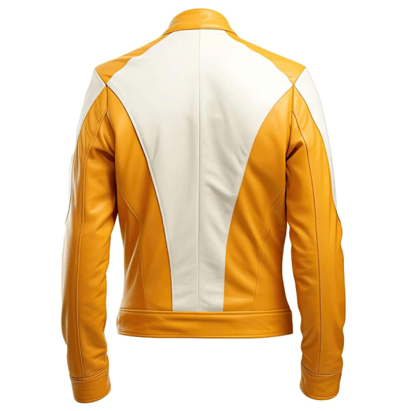 Men’s Mustard Yellow & White Genuine Sheepskin