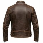 Men’s Vintage Brown Leather Biker Jacket