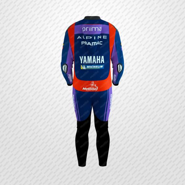 Miguel Oliveira 2025 Yamaha Pramac Leder-Rennanzug – CE-zertifiziert