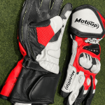 Leuchtend Orange Motorrad-Grippy-Rennhandschuhe