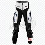 Pantalón de Cuero Nicky Hayden Honda Blanco y Negro