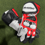 Leuchtend Orange Motorrad-Grippy-Rennhandschuhe