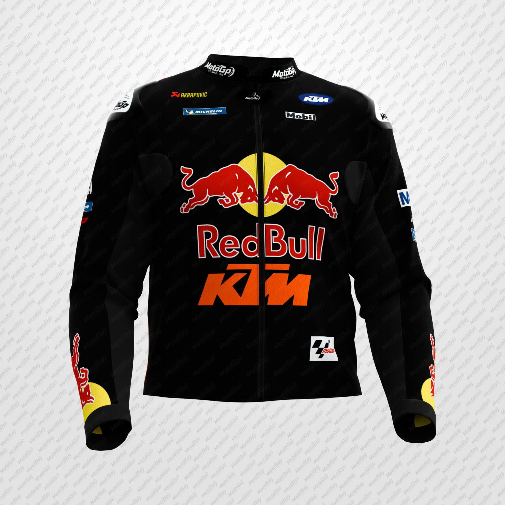 Giacca da Corsa in Pelle Pedro Acosta KTM Red Bull Nera – Edizione Personalizzata