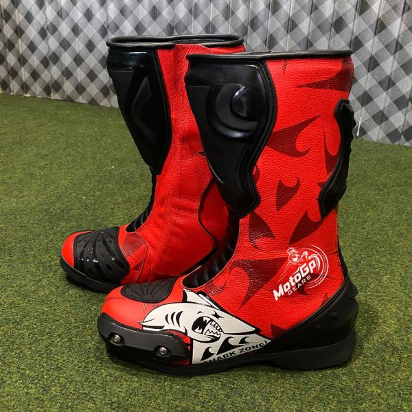 Red Shark Zone Motorcycle Racing Shoes
