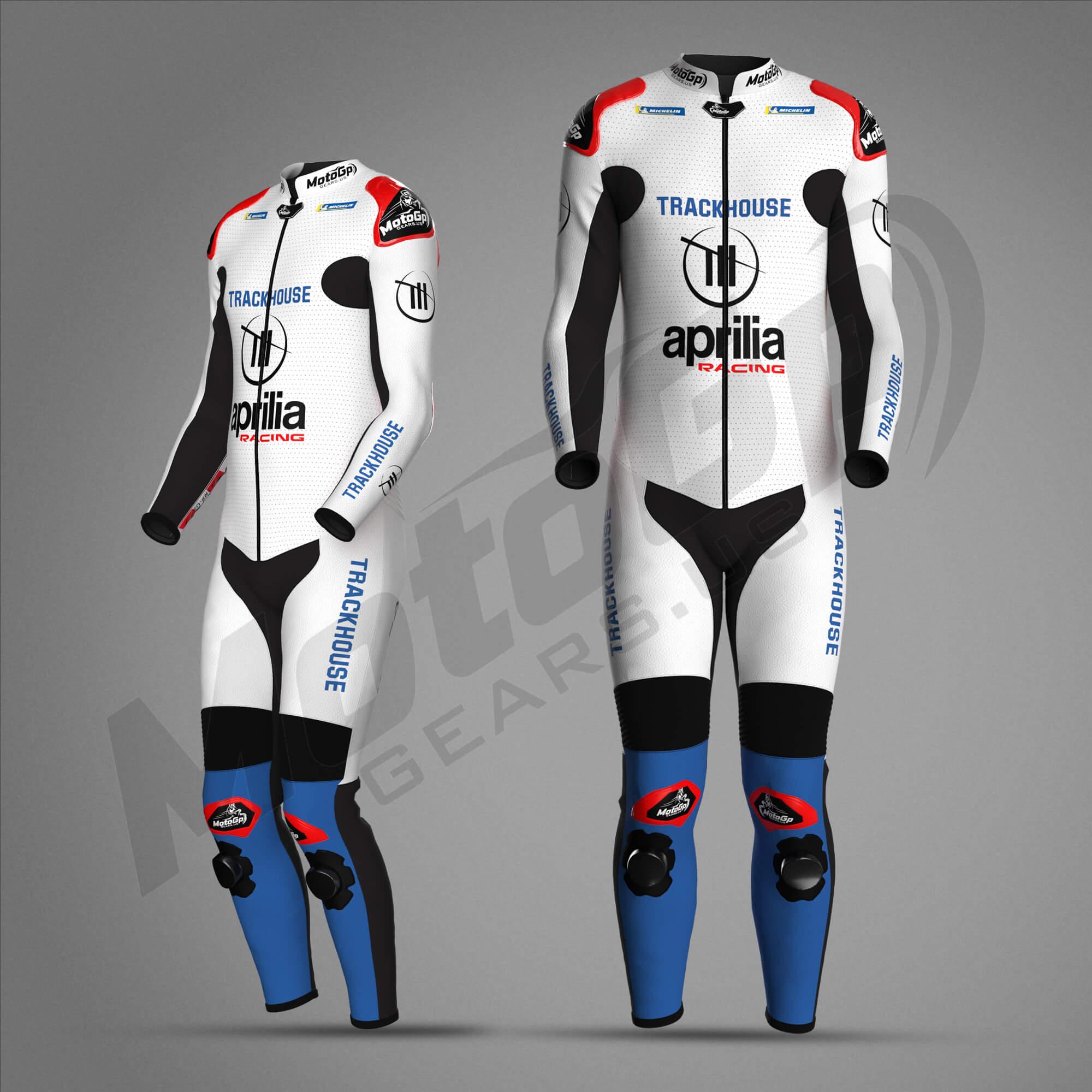Raul Fernandez 2024 Trackhouse Aprilia Leder-Rennanzug – CE-zertifizierter Schutz