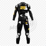 Raul Fernandez Aprilia Test Motorrad Schwarzer Leder-Rennanzug