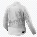 White Textile Racing Jacket – Stylish, Lightweight, and Durable for Men