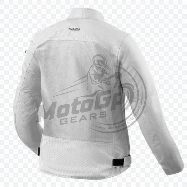 White Textile Racing Jacket – Stylish, Lightweight, and Durable for Men