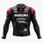 Suzuki Maverick Vinale 2016 Black Leather Jacket