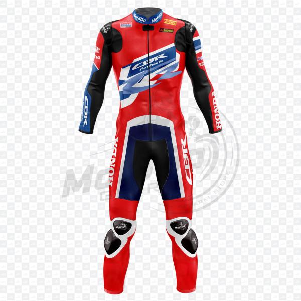 Xavi Vierge Honda Roter Motorrad-Leder-Rennanzug