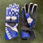 Yamaha Motorrad-Rennhandschuhe – Weiß / Blau