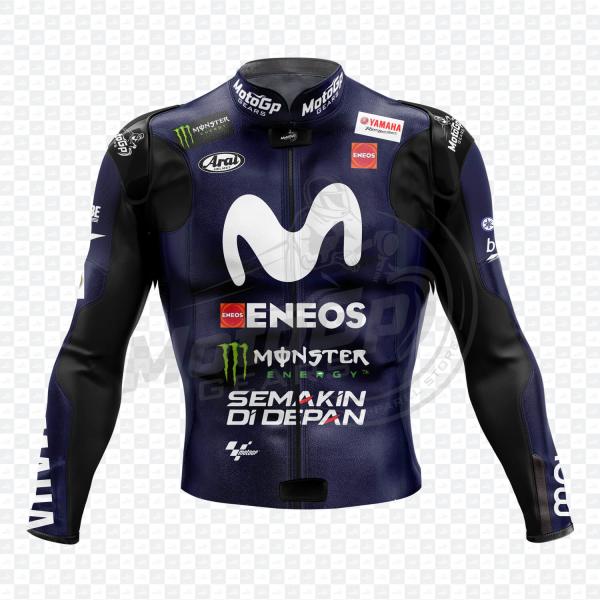 Veste en Cuir Yamaha Valentino Rossi 2018 Movistar