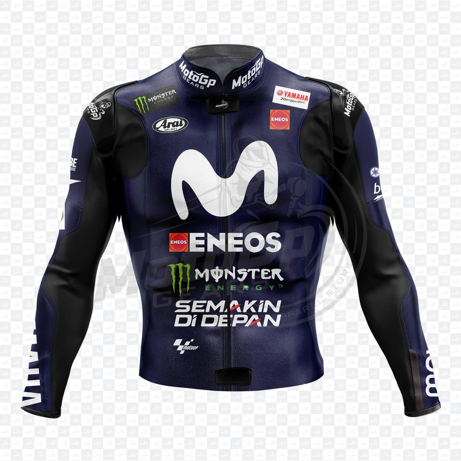 Giacca in Pelle Yamaha Valentino Rossi 2018 Movistar