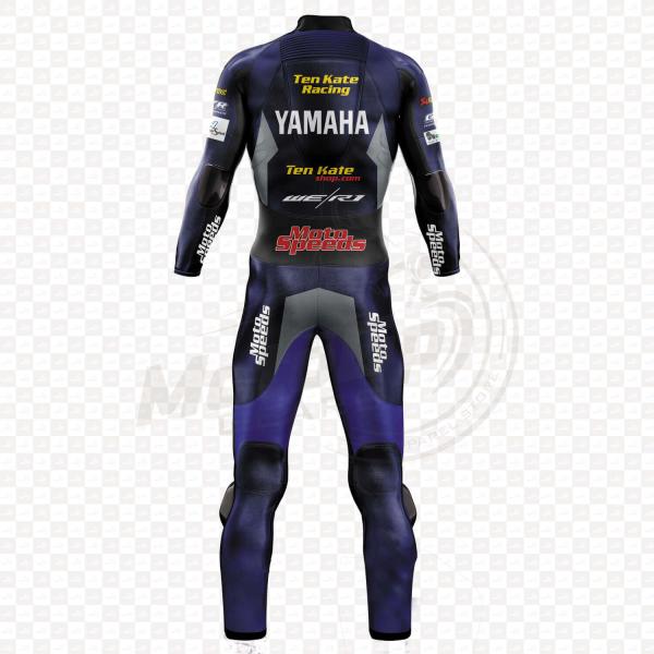 Tuta Moto Yamaha Nera in Pelle Custom