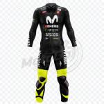 Combinaison Moto en Cuir Noir Yamaha Valentino Rossi 2018 Une ou Deux Pièces